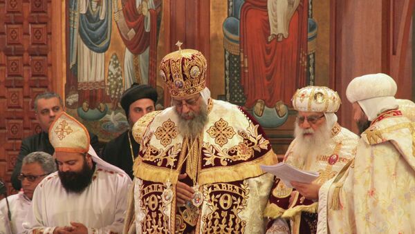 Интронизация нового патриарха коптской церкви, Каир, Египет