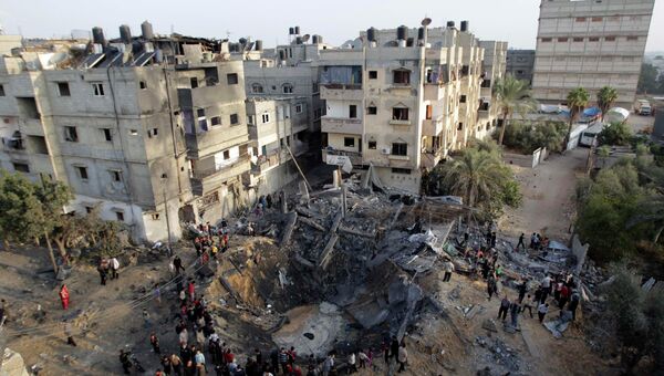 Последствия воздушных ударов по сектору Газа 