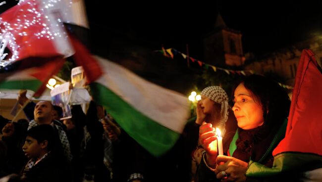 Палестинцы празднуют перемирие с Израилем