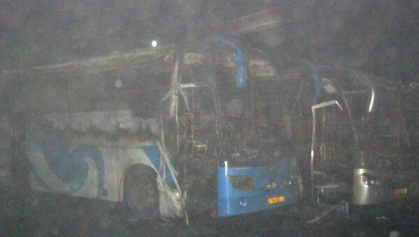 Три междугородних автобуса сгорели в Петрозаводске