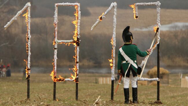 Реконструкция сражения 1812 года на реке Березине. Архив