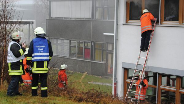 Пожар в мастерской города Титизее-Нойштадт в Германии