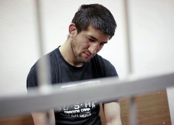 Спортсмен Расул Мирзаев в Замоскворецком суде Москвы Спортсмен Расул Мирзаев в Замоскворецком суде Москвы