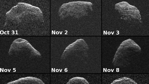 Снимки астероида 2012 PA8, полученные с помощью 70-метровой антенны сети дальней космической связи в Голдстоуне, Калифорния