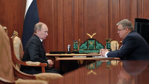Встреча президента РФ В.Путина с Я.Кузьминовым в Кремле