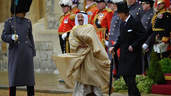 Эмир Кувейта шейх Сабах аль-Ахмад аль-Сабах и принц Филипп
