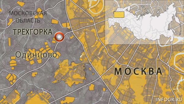 Городской округ Одинцово Московской области на карте