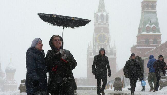 Снегопад в Москве. Архив