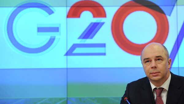 Антон Силуанов на пресс-конференции, посвященной председательству России в G20. Архив
