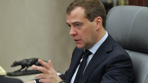  Председатель правительства России Дмитрий Медведев. Архив