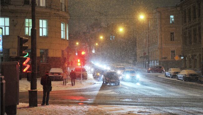 Сильный снегопад в Москве