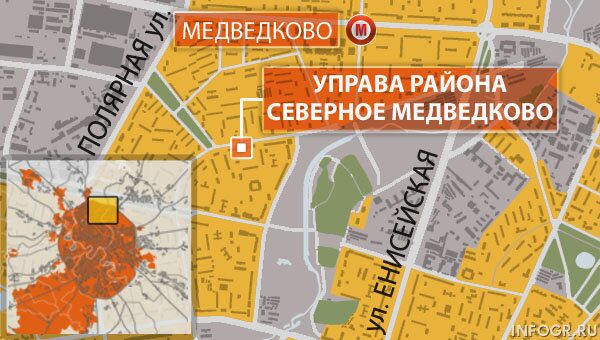Управа района Северное Медведково на карте Москвы