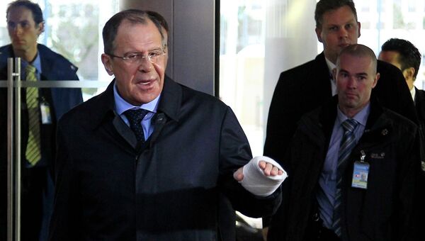 Министр иностранных дел России Сергей Лавров прибыл в штаб-квартиру НАТО в Брюсселе