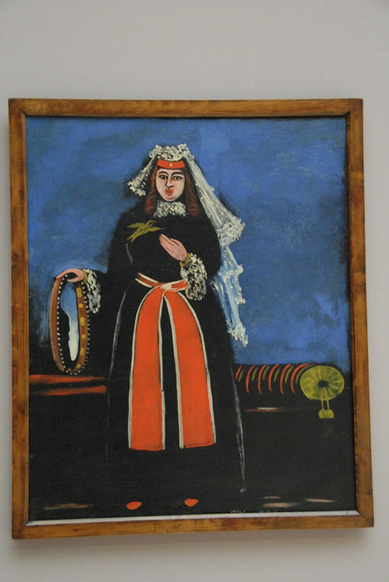 Картина Нико Пиросмани Грузинка с тамбурином Картина Нико Пиросмани Грузинка с тамбурином