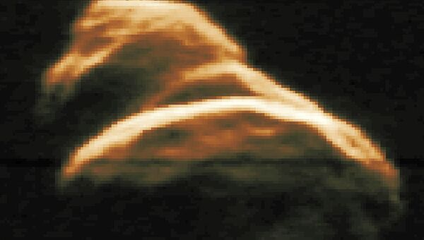Радарный снимок астероида Таутатис (4179 Toutatis), сделанный в 1992 году