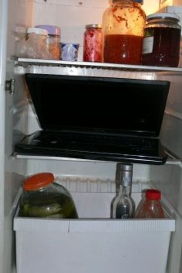 Должник в Томской области спрятал от приставов компьютер в холодильник