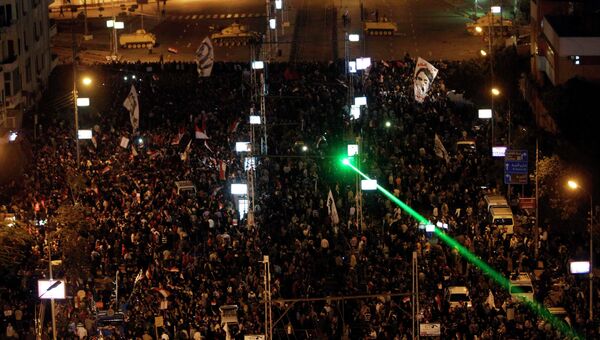 Антиправительственная демострация в Каире 