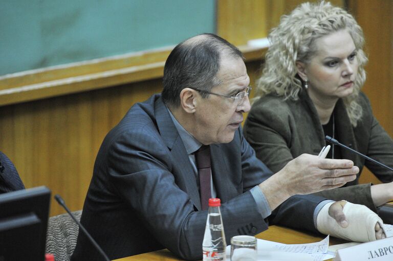 Глава МИД РФ Сергей Лавров на Конференции доверенных лиц президента Владимира Путина Глава МИД РФ Сергей Лавров на Конференции доверенных лиц президента Владимира Путина