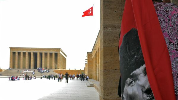 Вид на мавзолей Ататюрка в Турции