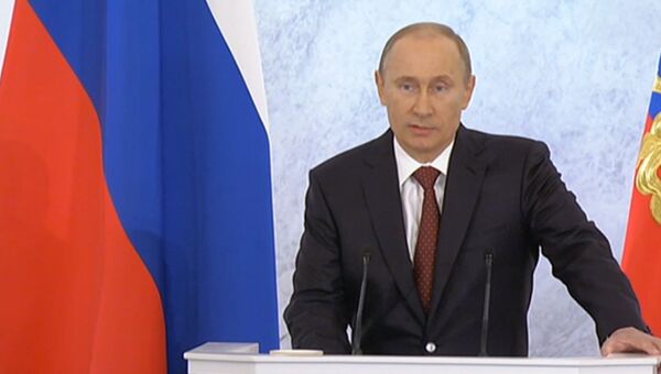Владимир Путин обращается с ежегодным посланием к Федеральному Собранию