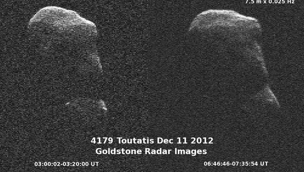 Снимок астероида Таутатис, сделанный радаром в Голдстоуне