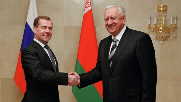 Встреча премьер-министров России и Белоруссии. Архивное фото