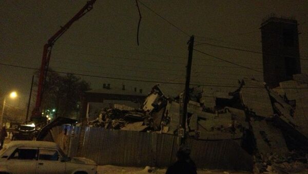 Обрушение строящегося здания в Таганроге