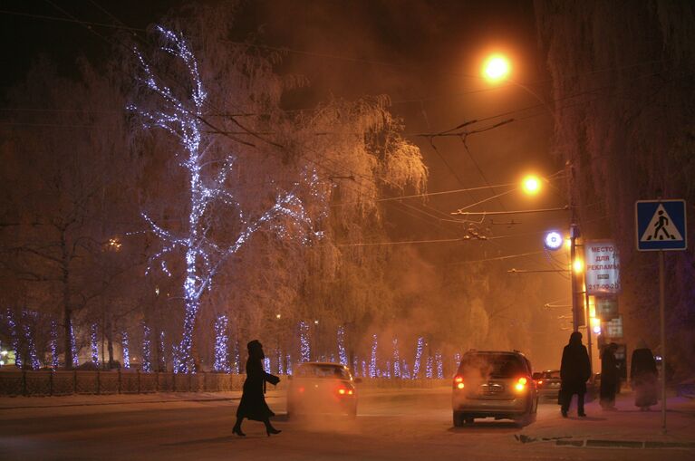 Сильные морозы в Новосибирске