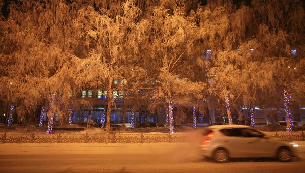 Сильные морозы в Новосибирске
