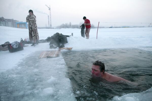 Купание моржей в Новосибирске