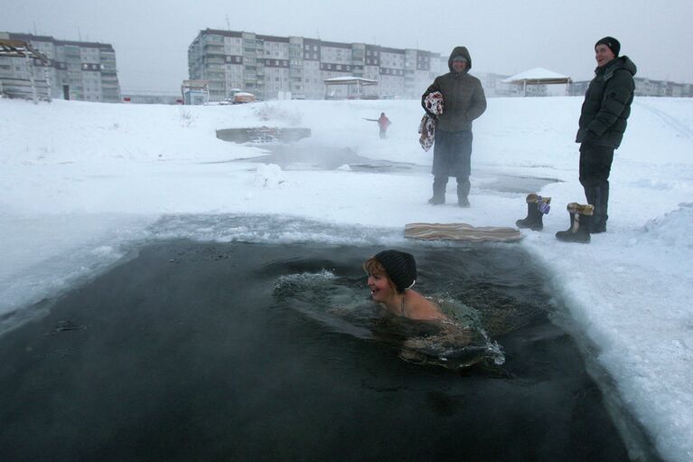 Купание моржей в Новосибирске