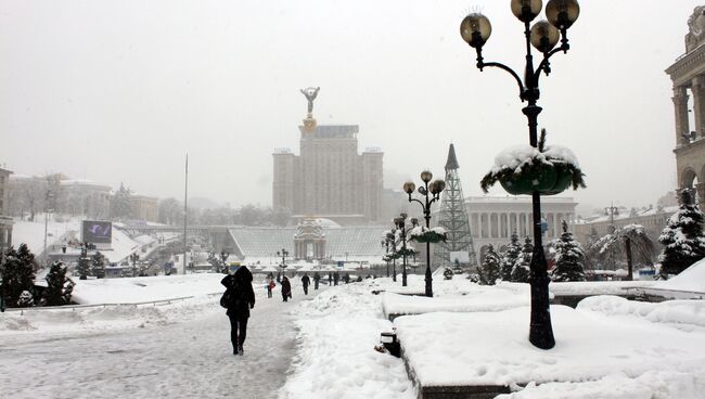 Мороз в Киеве. Архивное фото