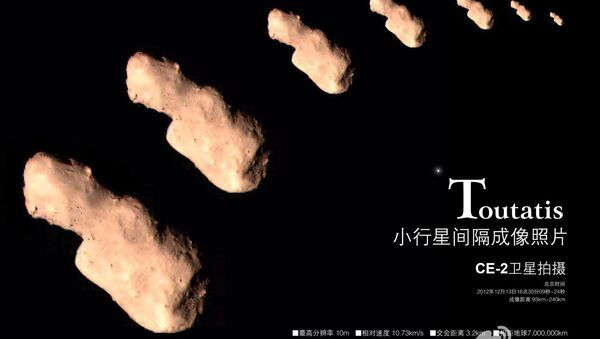Снимки астероида Таутатис, сделанные китайским зондом Чанъе-2
