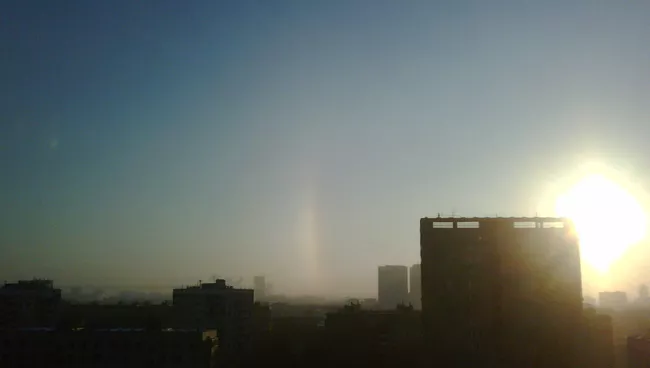 Зимняя радуга над Москвой