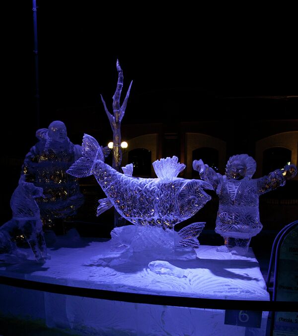 Работа «Чудесное детство» на международном фестивале ледовой скульптуры «Полярная рапсодия»