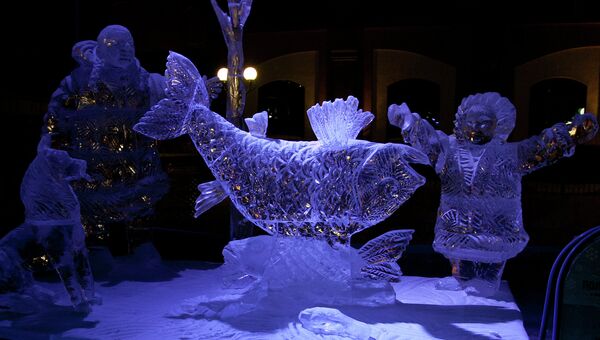 Работа «Чудесное детство» на международном фестивале ледовой скульптуры «Полярная рапсодия»