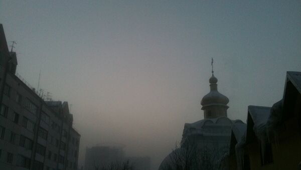 Туман и смог второй день не рассеивается в Барнауле