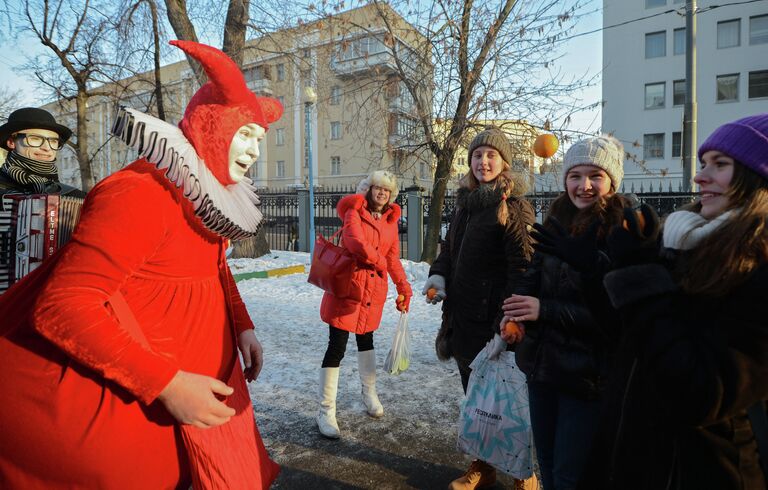 Акция Мандариномобиль в Москве