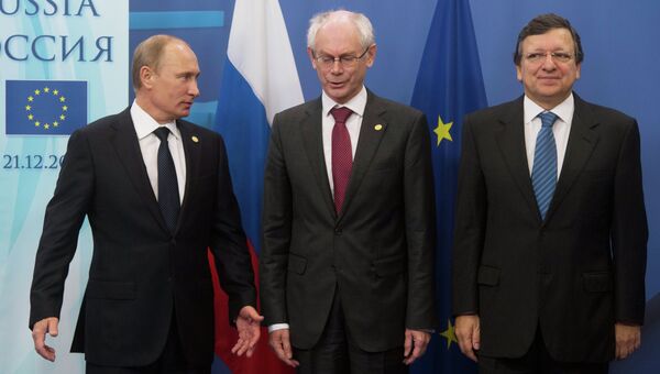 В.Путин на саммите Россия-ЕС в Брюсселе