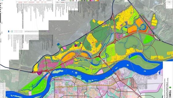 Схема планировки территории Левобережья Томска