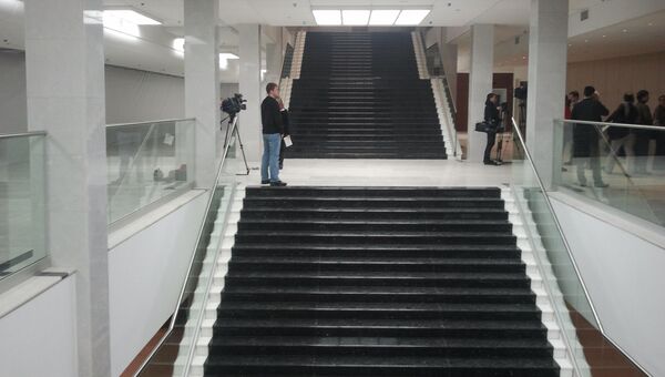 Лестница в Новосибирской консерватории