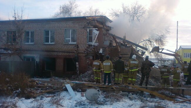 Последствия взрыва жилого дома в Астрахани