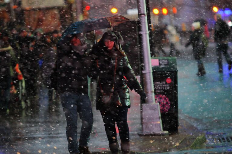 Снегопад в Нью-Йорке Снегопад в Нью-Йорке