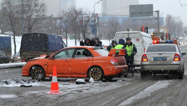 ДТП на Проспекте Вернадского в Москве