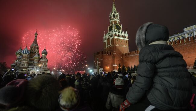 Празднование Нового года. Архивное фото