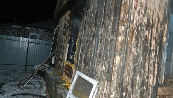 Пожар в частном доме в городе Калач-на-Дону