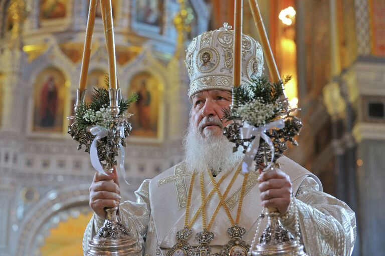 Рождественское богослужение в храме Христа Спасителя