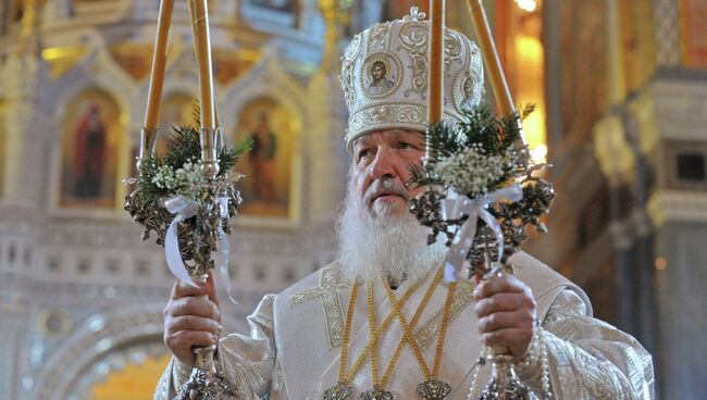 Рождественское богослужение в храме Христа Спасителя