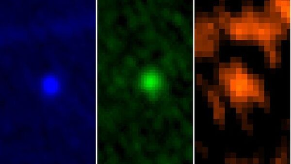 Снимки астероида Апофис, сделанные телескопом Гершель