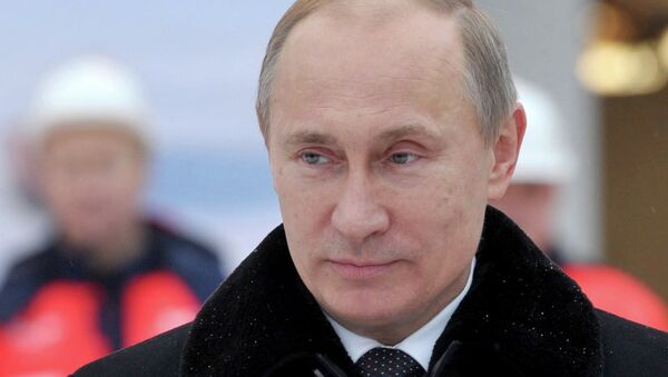 В.Путин на церемонии имянаречения судна Витус Беринг